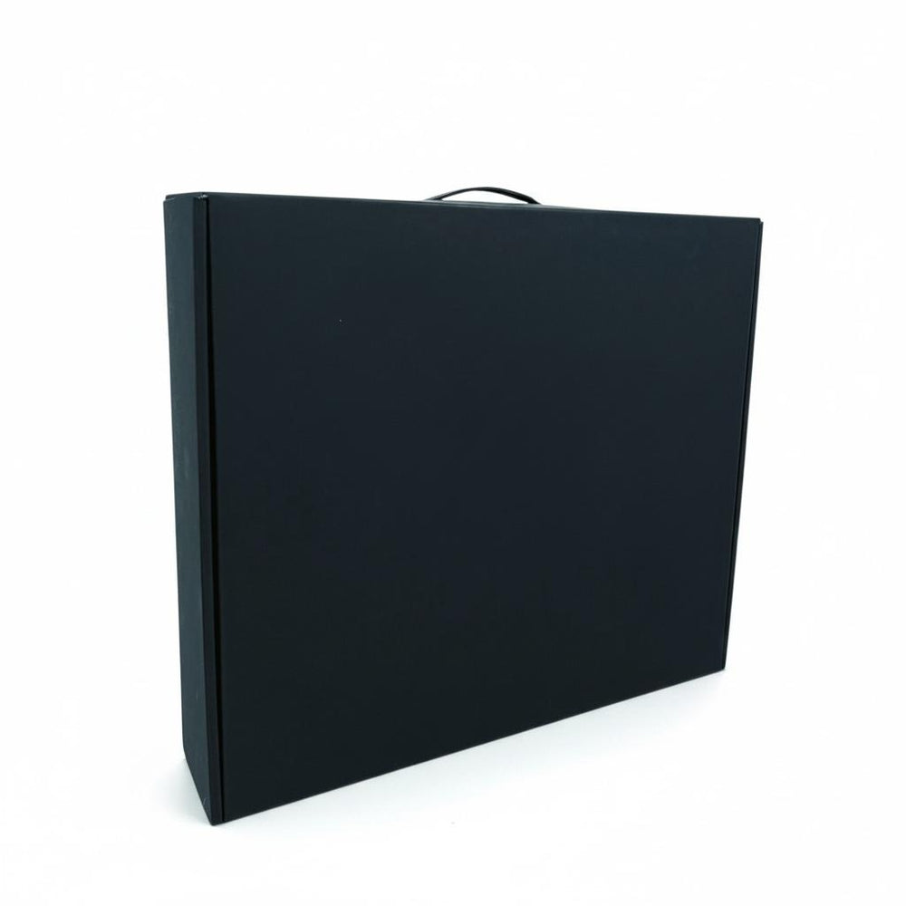 Plain black gift box without a sticker